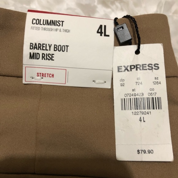 Express Columnist Barley Boot Mid Rise 4 Long - Picture 4 of 4